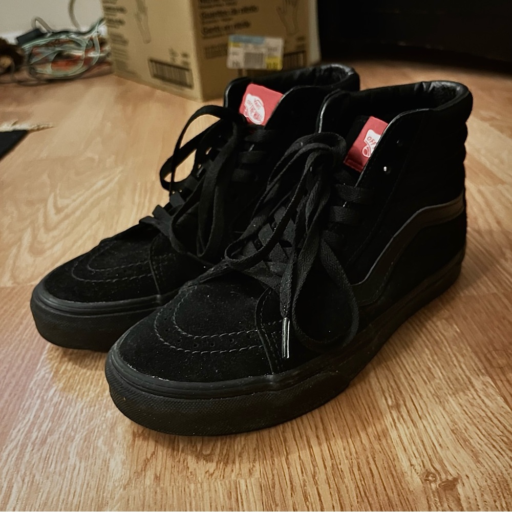 Vans Black High-Top Suede & Canvas Sneakers
